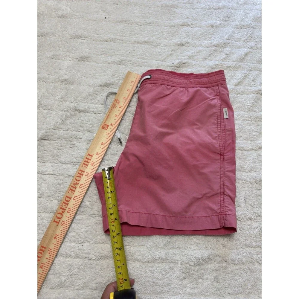 Onia Charles 5” Men’s Swim Shorts Size Small Pink Drawstring Swim Trunks